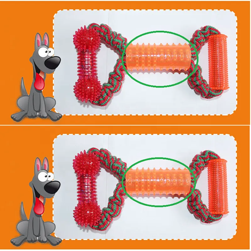 TPR Accessory For Cotton Rope Dog Chew Toys  Solid Interactive Training Pet Toy