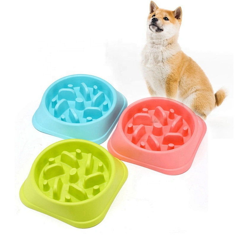 Pet Slow Eating Puzzle Dog Hunting Rounded Pet Bowls For Fast Eaters Slow Feeder Food Bowl Plastic Dog Bowl
