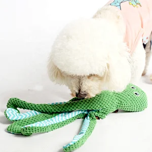 Plush Dog Toy Plush Squeaky Chew Biting Noise Octopus Pet Toy