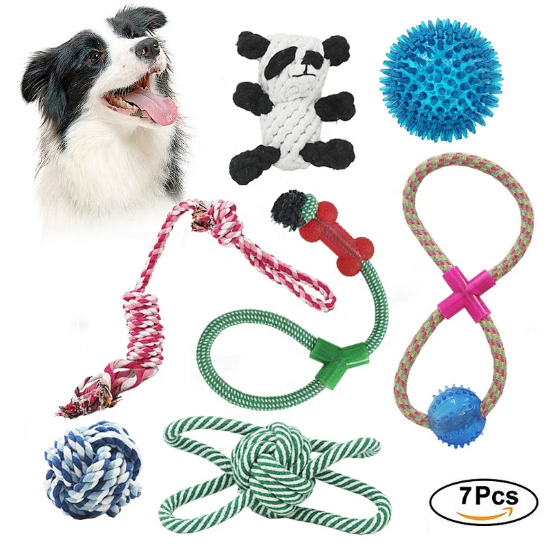Woopet  Dogs Interactive Toys Pet Chew Toys Cotton Rope Toys for Aggressive Chewers