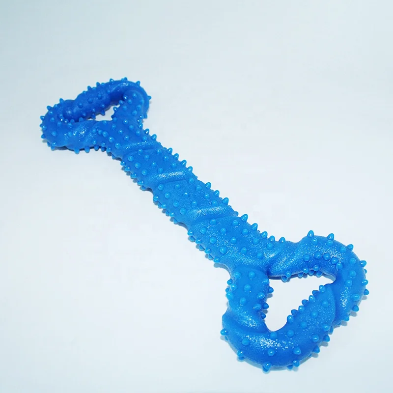Factory Direct Wholesale TPR Chew Toys Bone Shaped With Interactive Handle For Aggressive Chewers