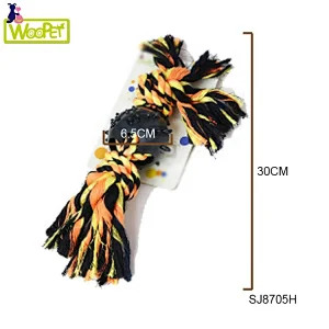 Tough Colored Cotton Rope  Tug Of War Interactive Dog  Toy  For Training Dogs
