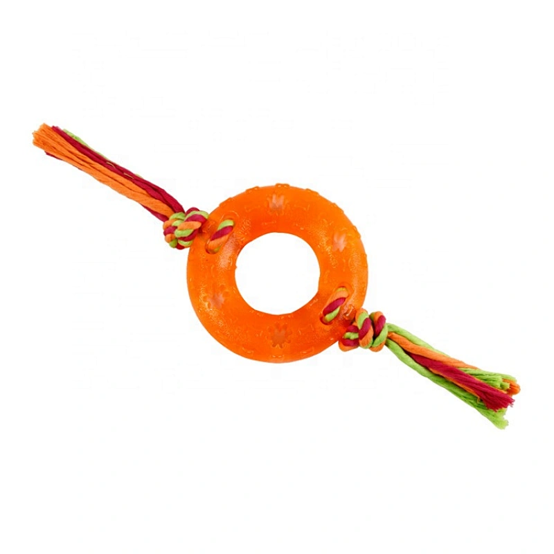 Cotton rope ring dog toy for toss and fetch training dogs dog soft toy