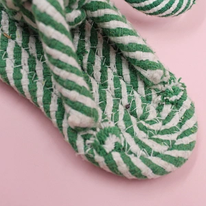 Wholesale Interactive Chew Toy Natural Cotton Rope Slipper Shape Tough Dog Toy