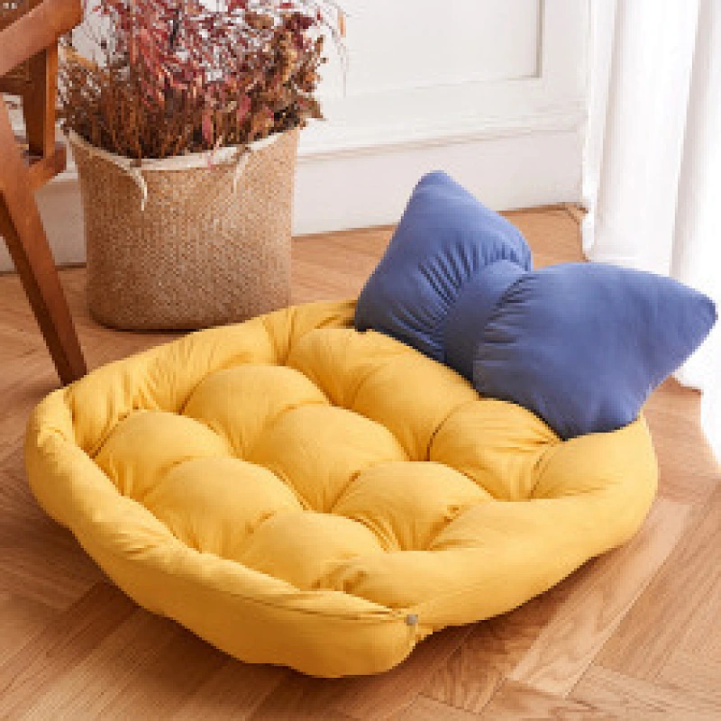 Hot sale PP cotton pet calming cozy supplies beds funny shape pet blue for couch