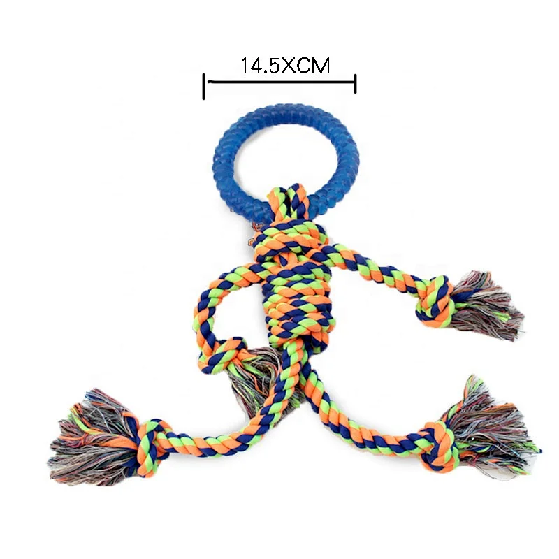 Wholesale Dog Interactive Cotton Rope With TPR Chew Toy Factory Direct