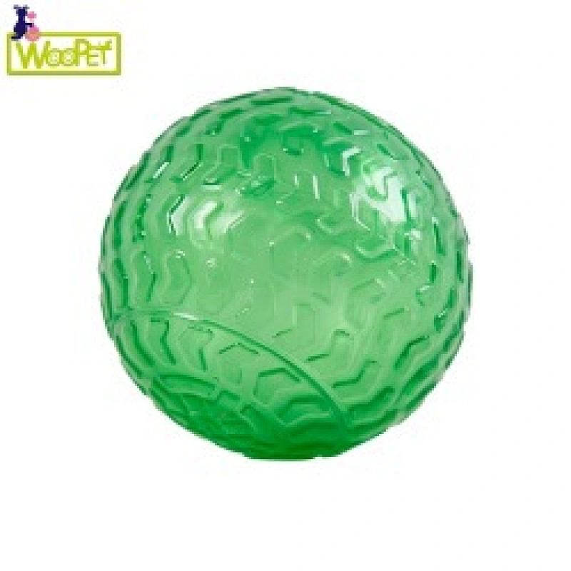 Bright Color Soft TPR Pet Dog Ball Chew Toy Football Dog Toy Floating Ball with voice