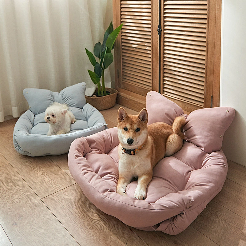 Hot sale PP cotton pet calming cozy supplies beds funny shape pet blue for couch