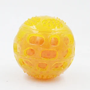 Dog Chew Toy Toothbrush  Coolable Squeaky Ball Teeth Cleaning Dogs Teether Cooling Summer Chew Toys