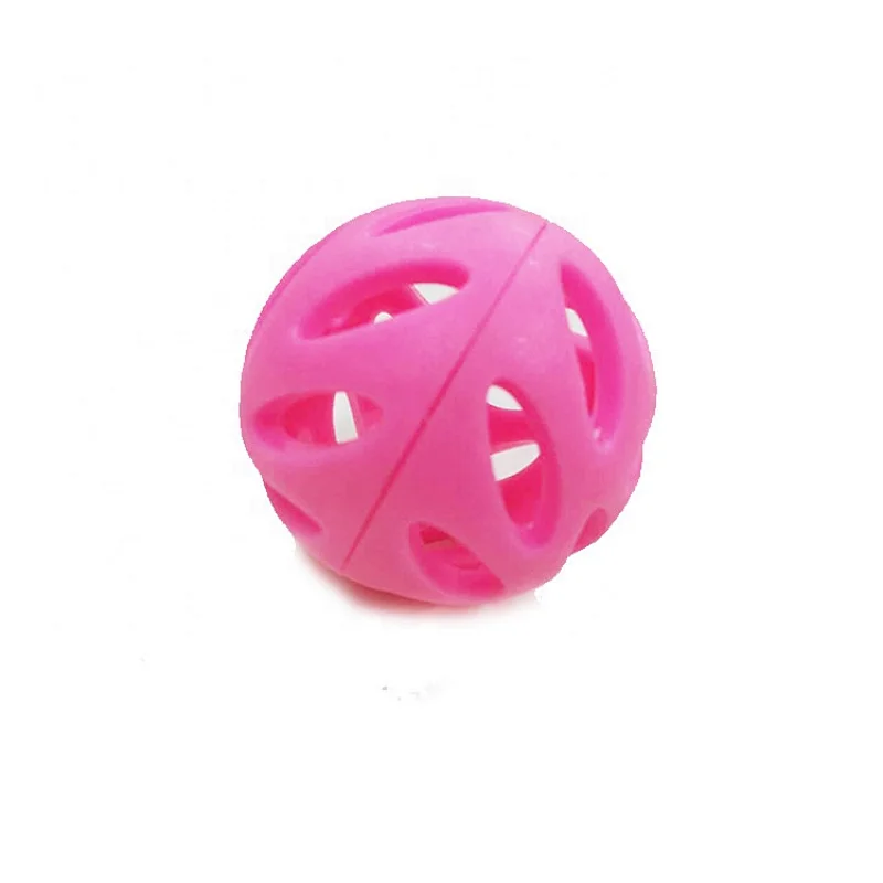 Factory Wholesale Custom Dog Chew Toy TPR Hollow Ball with Bell Toy for Cat
