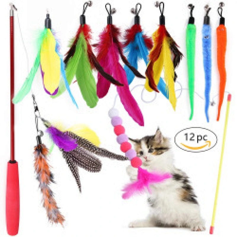 The Mouse House Flippity Fish Interactive Motorised Soft Cat Toy Set Big Hugging Plush
