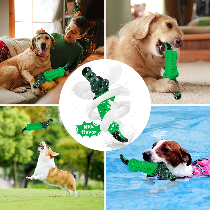 Amazon hot sale nylon toothbrush dog alligator chew toys pet supplies crocodile