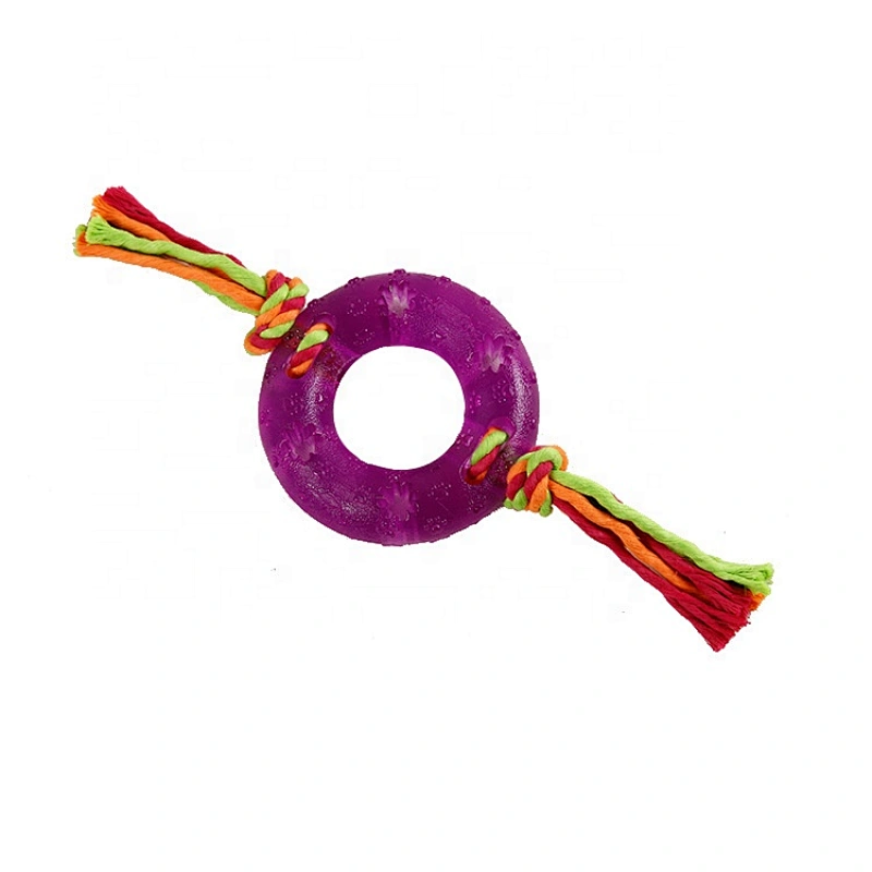 Cotton rope ring dog toy for toss and fetch training dogs dog soft toy