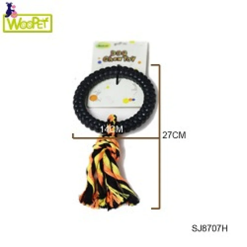 Tough Colored Cotton Rope  Tug Of War Interactive Dog  Toy  For Training Dogs