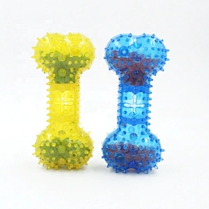 Dog Chew Toy Toothbrush  Coolable Squeaky Teeth Cleaning Dogs Teether Cooling Chew Toys