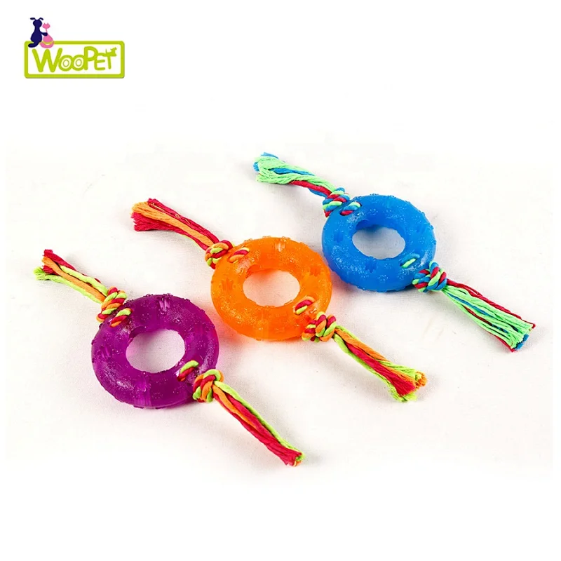 Cotton rope ring dog toy for toss and fetch training dogs dog soft toy