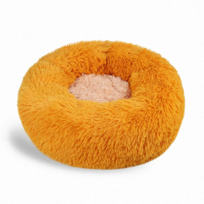 Hot sale washable pet bed active pets plush calming bed donut small dog bed furniture