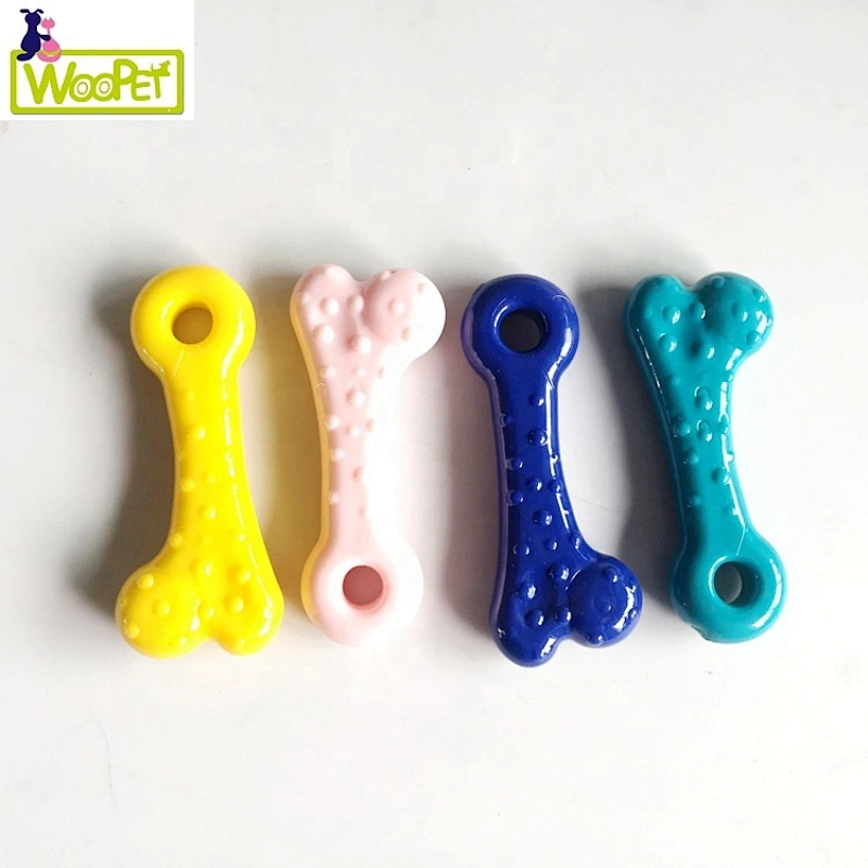 Dog Chew Toy Soft Rubber Cute Color Solid  Interactive Training Pet Toy For Puppy