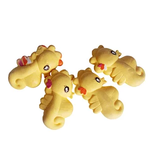 DIY Hand Painting Pet Toy TPR Foam Seahorse Shape  Chicken Flavor Chew Toy