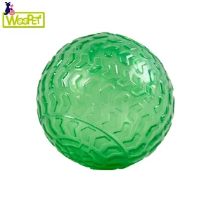 Bright Color Soft TPR Pet Dog Ball Chew Toy Football Dog Toy Floating Ball with voice