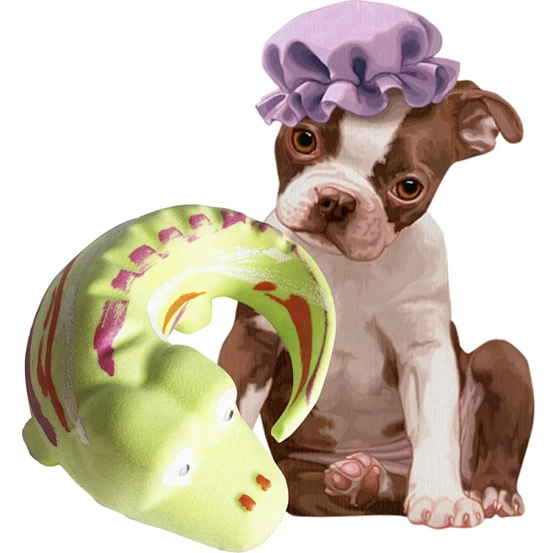 Chicken flavor TPR Foam Pet Dog Toy Crocodile Shape  Chicken Flavor Chew Toy