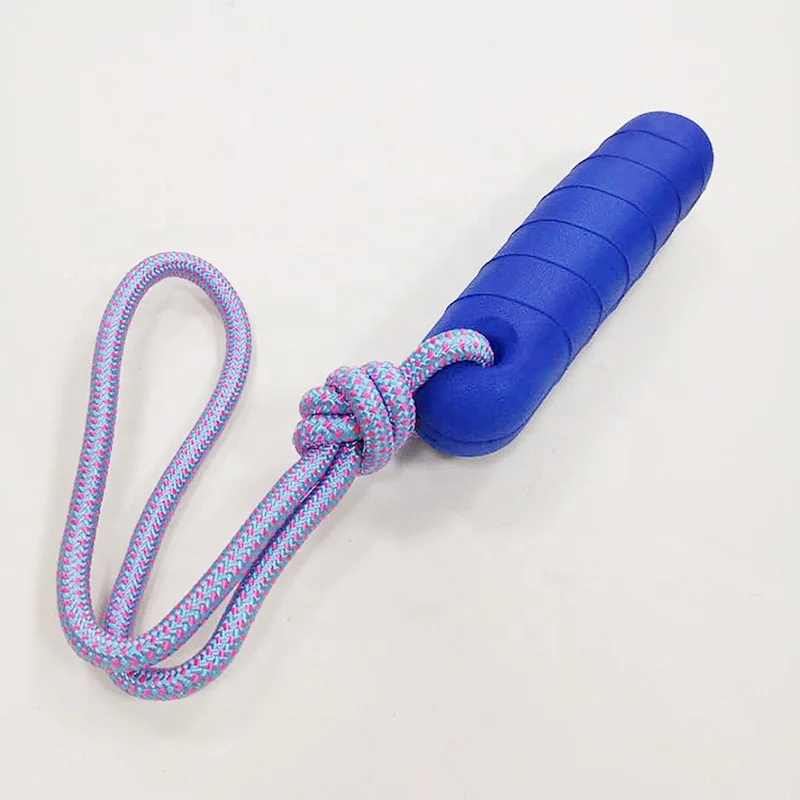 Wholesale Swing And Fling Durable Eva Foam Rope Sausage Shape Dog Toy Larger Dogs Interactive Training Toy