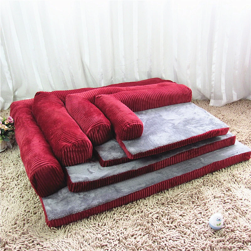 High quality fluffy washable pet sofa dog beds luxury pet dog beds funny shape