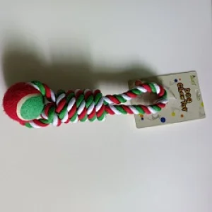 Christmas Dog Cotton Rope Toys Tooth Cleaning Pet Chew Toy Interactive Toy