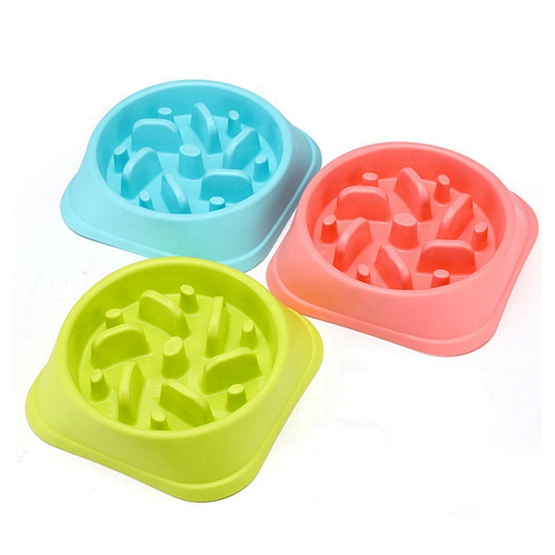 Pet Slow Eating Puzzle Dog Hunting Rounded Pet Bowls For Fast Eaters Slow Feeder Food Bowl Plastic Dog Bowl