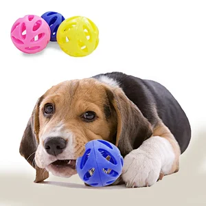 Factory Wholesale Custom Dog Chew Toy TPR Hollow Ball with Bell Toy for Cat