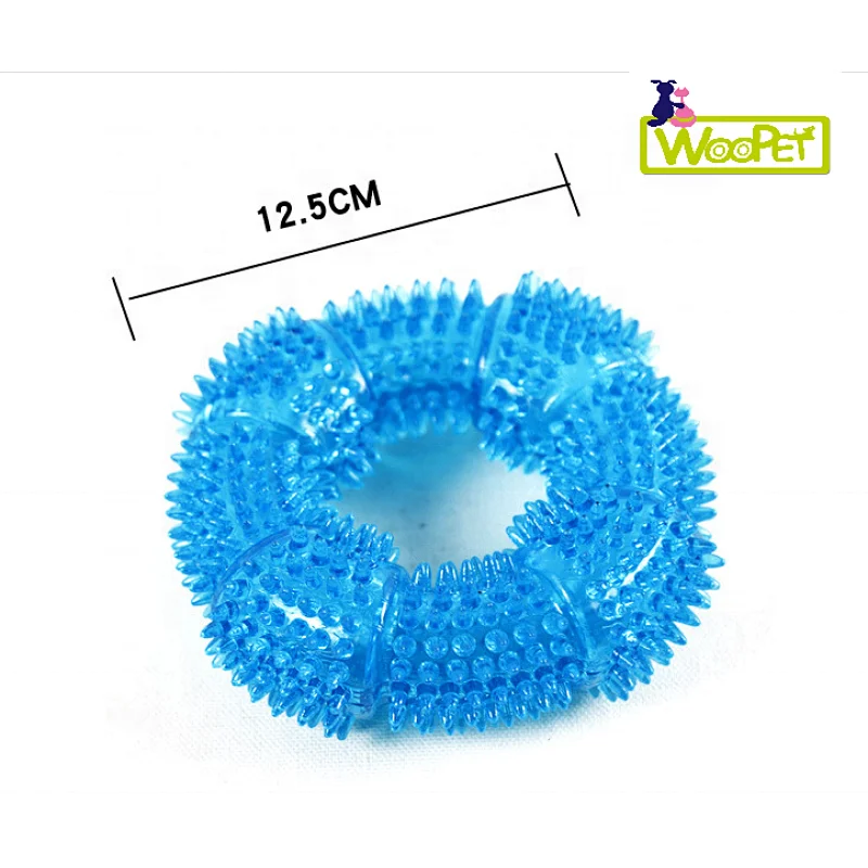 Squeaky TPR Dog Teeth Grinding Toys Funny Teeth Cleaning Toy  Voice Activated Dog Soft Spike Ball Toys