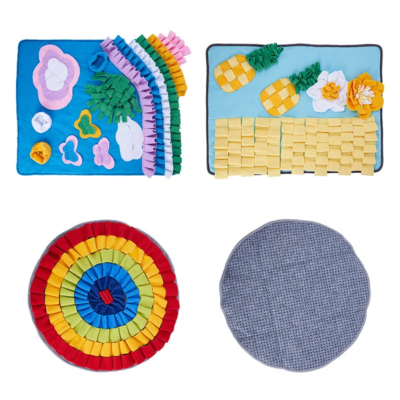 Amazon hot sale cushion comfortable warm sleeping blanket portable pet licking travel feed dog mat