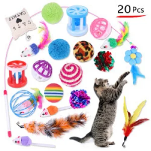 The Mouse House Flippity Fish Interactive Motorised Soft Cat Toy Set Big Hugging Plush