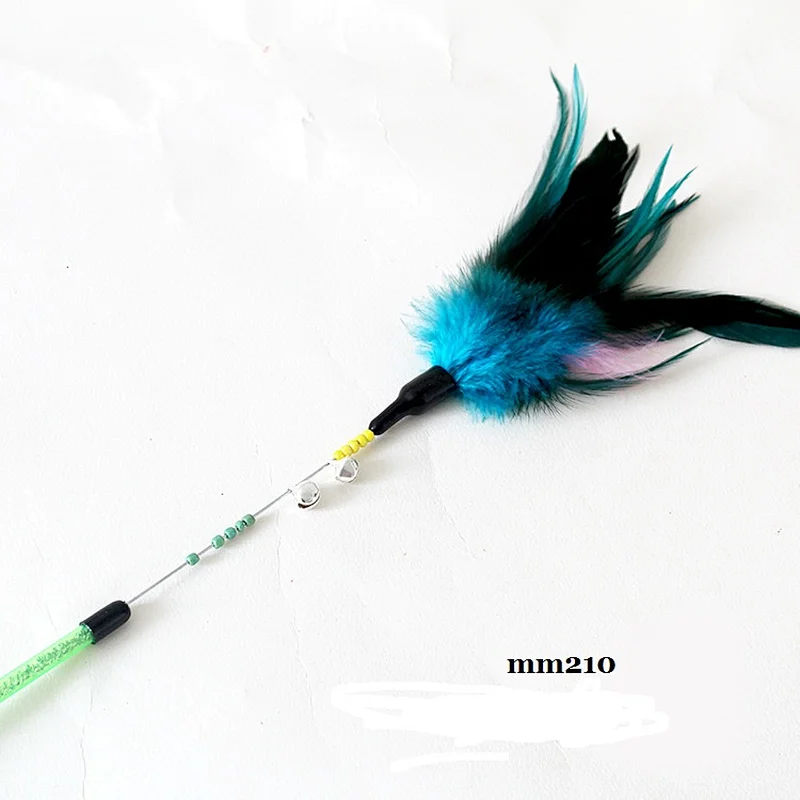 Cat Supplies Toys Cat Teaser Stick Feather With Ball Teasing Cats With Small Bell