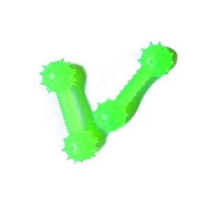 Glow In The Dark Interactive Chew Toys Barbell Shaped  From Dog Toys Manufacturers