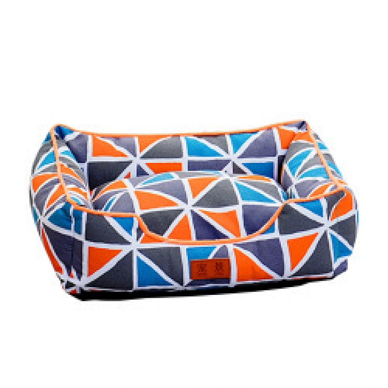 Hot sale PP cotton canvas luxury cute print pet dog beds easy clean
