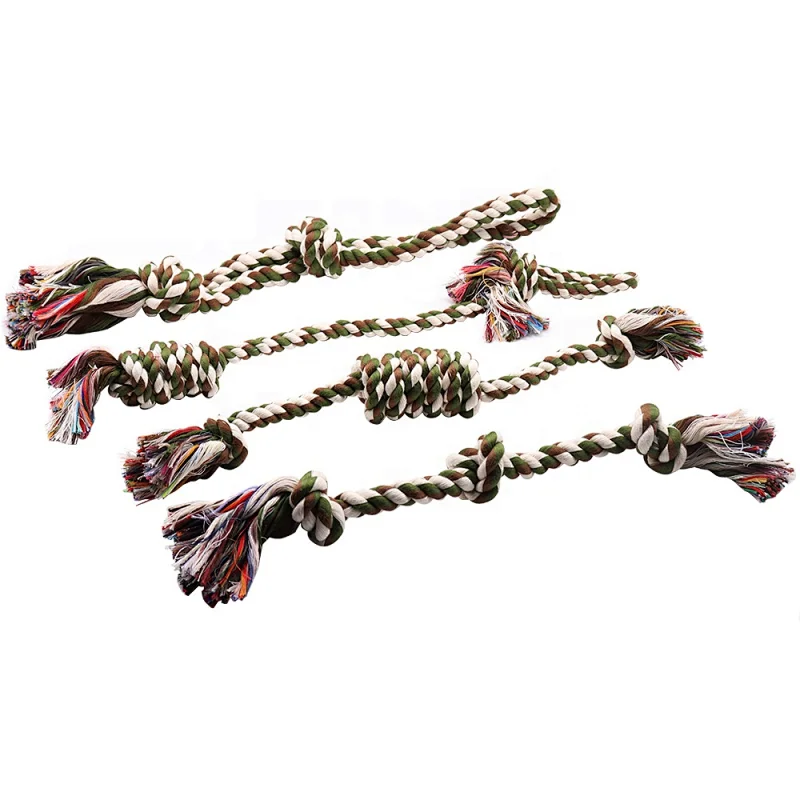 Cotton Flipper Rope Chew Toy Set With Flying Disc For Training Dog Soft Toy