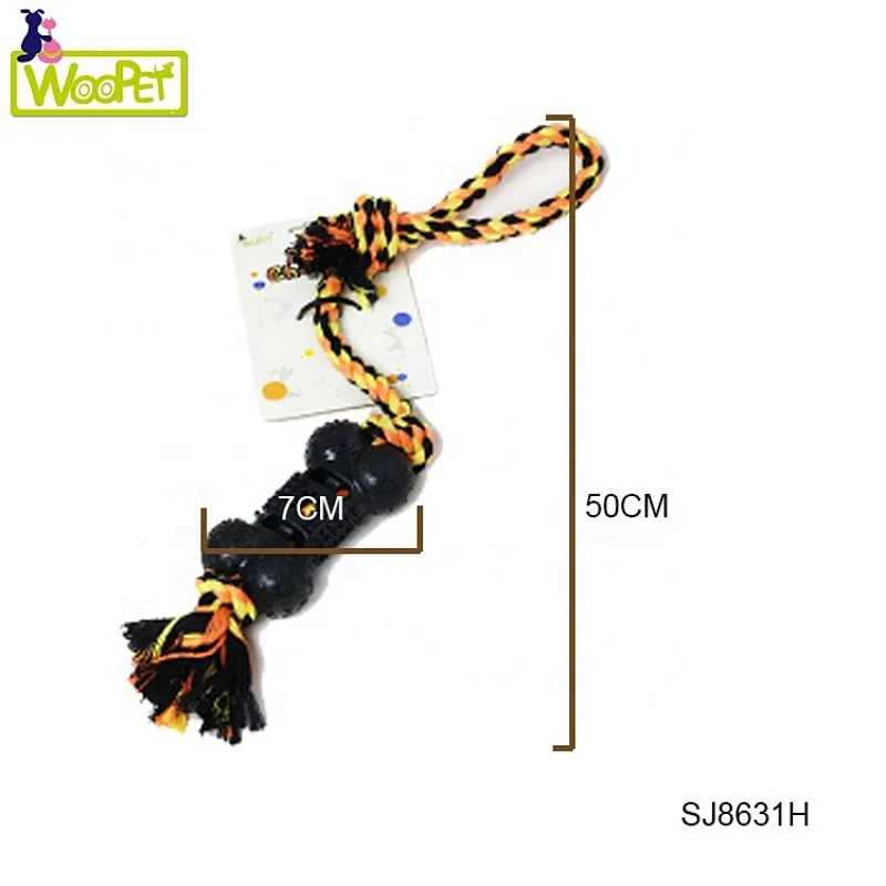 Tough Colored Cotton Rope  Tug Of War Interactive Dog  Toy  For Training Dogs