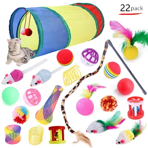 The Mouse House Flippity Fish Interactive Motorised Soft Cat Toy Set Big Hugging Plush