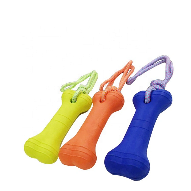 Swing And Fling Dura Eva Foam Rope Bone Dog Toy Larger Dogs Interactive Training Toy