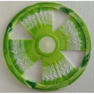 Color mixture tpr dog training soft Frisbeed toy flying flap disc fetch silicone fun dog interactive toys