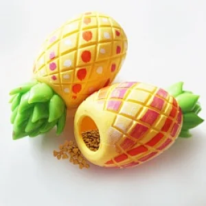 TPR Foam Pet Dog Cat Food Attractant Toy Cactus Shape  Chicken Flavor Chew Toy