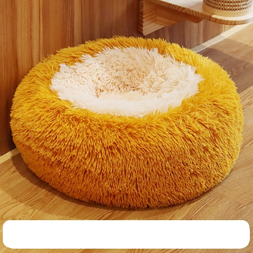 Hot sale washable pet bed active pets plush calming bed donut small dog bed furniture