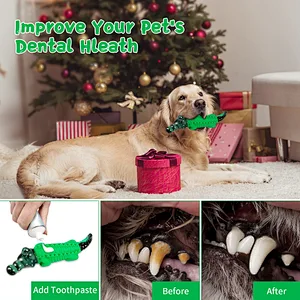 Amazon hot sale nylon toothbrush dog alligator chew toys pet supplies crocodile