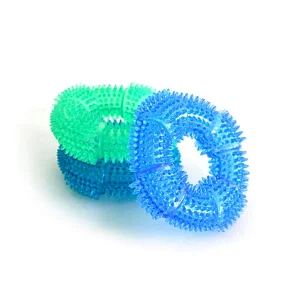 Squeaky TPR Dog Teeth Grinding Toys Funny Teeth Cleaning Toy  Voice Activated Dog Soft Spike Ball Toys
