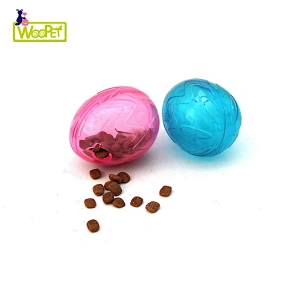 IQ Treat  Dog Toy  Leakage Food Feeder Slow Eat Chew Toy Egg Shape In Cute Color