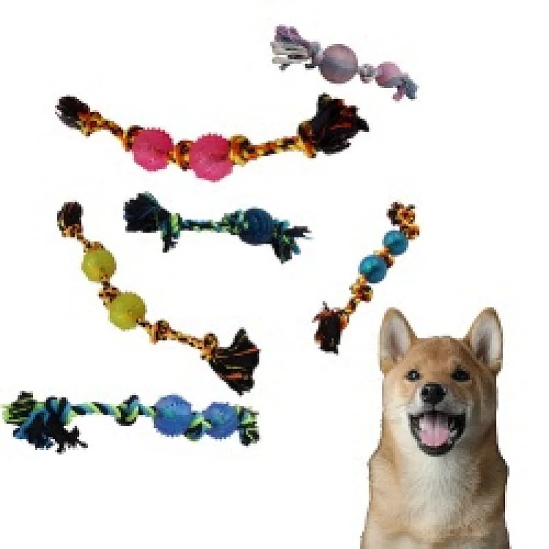 Interactive Training Cotton Rope TPR Tug Buddy Toss and Fetch Dog Chew Toy Set Your Proprietary  Goods  on Amazon