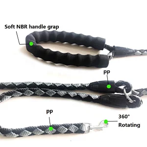 Double Dog Leash Walking Traction Lead Telescopic Tractor Rope 1x120cm