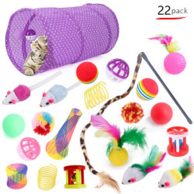 The Mouse House Flippity Fish Interactive Motorised Soft Cat Toy Set Big Hugging Plush