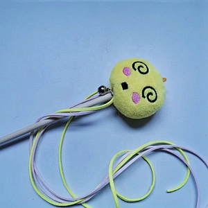 Interactive Cat Toy Cat Teaser Toy Plush Wood Teaser Stick With Bell